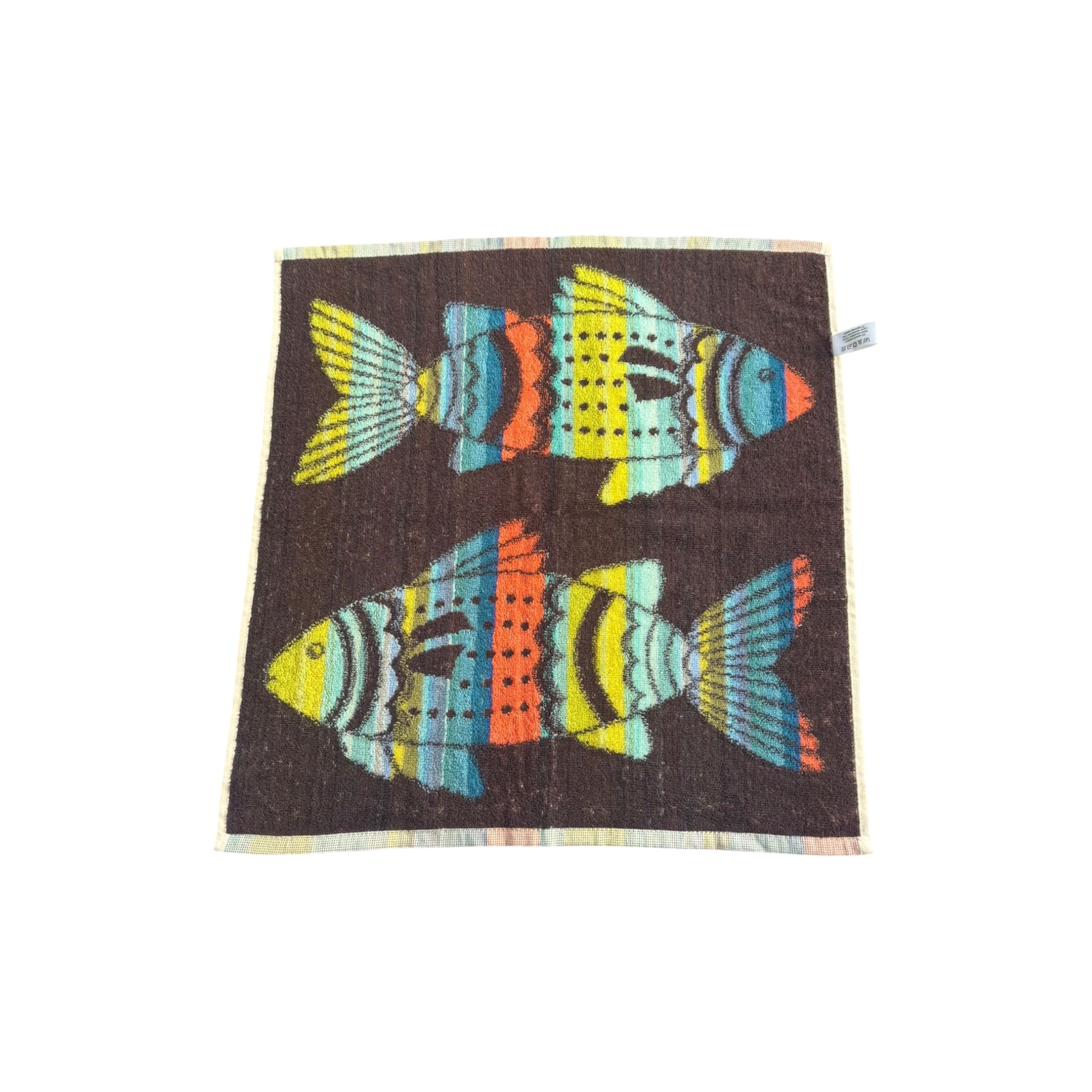 Lot De 6 Torchons De Cuisine En Coton Portugais Motif Poissons Couleurs Vives 50×50cm