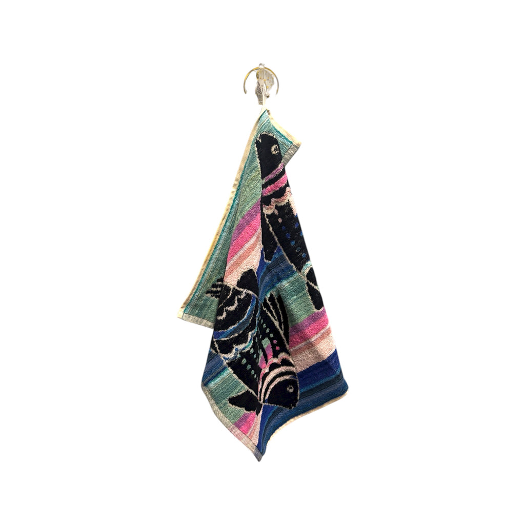 Torchon De Cuisine En Jacquard Portugais Motif Poisson Multicolore 50x50cm