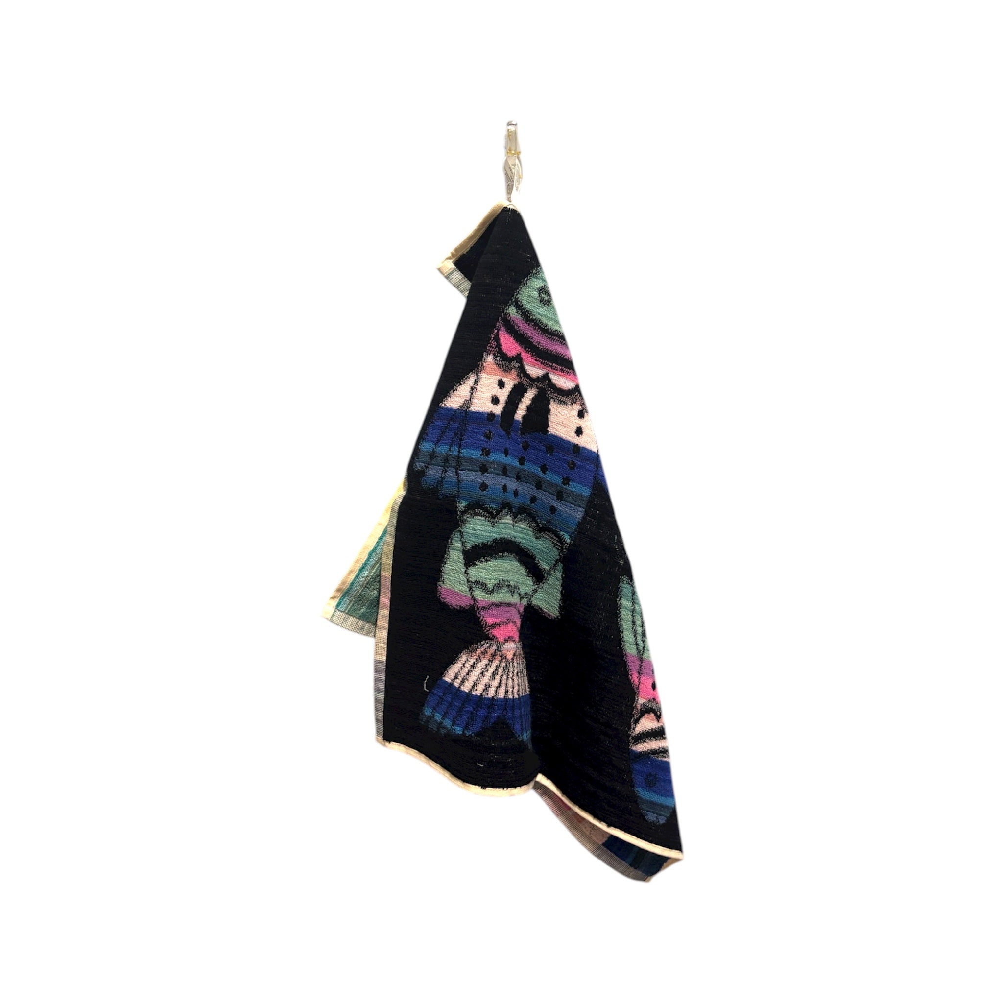 Torchon De Cuisine En Jacquard Portugais Motif Poisson Multicolore 50x50cm