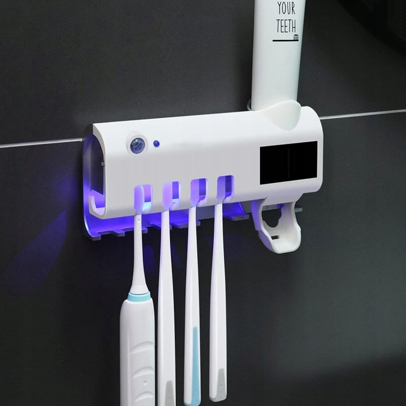 Stérilisateur UV Automatique pour Brosses à Dents avec Distributeur de Dentifrice