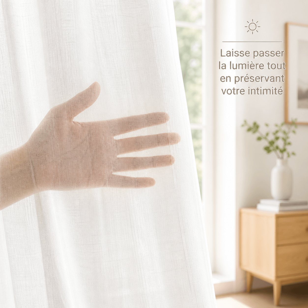 Lot de 2 rideaux voilages blancs 140x240 cm à oeillets transparents
